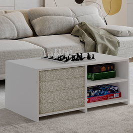 Hanah Home Gord - White Juego de mesas de café